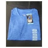 Large  mens work it out short sleeve t shirt blue