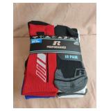 Boys crew socks. Large 3-9. 10 pair