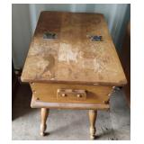 Vintage Flip top/Dough box end table 26x22x16