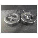 Two 9x3 Black Plastic Wheels