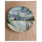 Hand Painted Hinode Japan Porcelain Wall Hanging