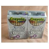 Crayola metallic crayons 12-8 pk count