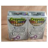 Crayola metallic crayons 12-8 pk count