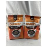 Lot of 2 Dunkin Donuts Medium Roast Coffee