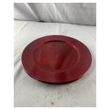 4 Plastic Red Plate Serving Plates