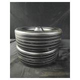 Two 9x3 Black Plastic Wheels