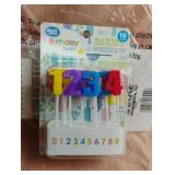 Number birthday candles. 6 packs