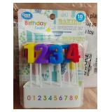 Number birthday candles. 6 packs