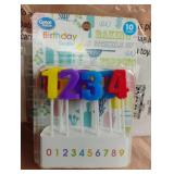 Number birthday candles. 6 packs