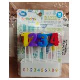 Number birthday candles. 6 packs