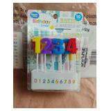 Number birthday candles. 6 packs