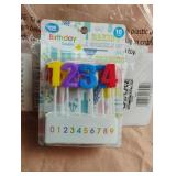 Number birthday candles. 6 packs