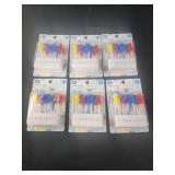 6 pks of numbered candles birthday candles