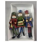 3 Tin Marching Band Christmas Ornaments