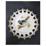Vtg 5.5" decorative bird plate made in japan