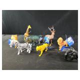 8 plastic safari animals toys