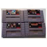 (4) Super Nintendo Video Games - Mario Paint,