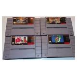 (4) Super Nintendo Video Games - Wing Commander,