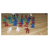 Vintage Plastic Toy Cowboys and Indians Figures