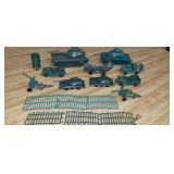 Vintage plastic ww2 army tanks, jeeps, truck,