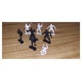 Vintage Plastic Toy Ninja Figures White/Black