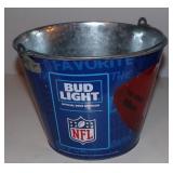 Bud Light NFL Football Metal Ice Beer Bucket