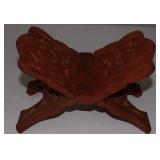 Vintage Wooden Floral Book Holder Stand for