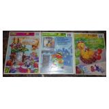 (3) Vintage 1989 Sesame Street Golden Frame Tray
