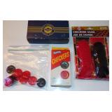 Vintage Lot of Checkers and Poker Chips