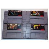 (4) Super Nintendo Video Games - Clue, Star Wars