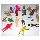 Vintage Lot of Plastic Toy Figures - Caveman,