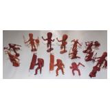 Vintage Lot of Plastic Toy Indian Figures
