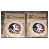 (2) Florida State Car Coasters