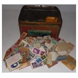 Vintage Batger's Tin Full of Old Stamps