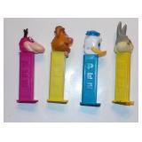 (4) Vintage Pez Dispensers - Donald Duck, Bugs