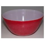 Vintage 7' Red Pyrex Glass Mixing Bowl 402 B-16