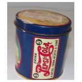 Small Double Dot Pepsi Cola Tin Full of Vintage
