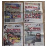(4) NASCAR Scene Flossie Johnson Address Label