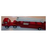 Vintage Red Metal Tonka Fire Truck w/ Working