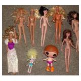 Lot of Barbie Dolls and La La Loopsy Figure