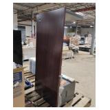 2 drawer wood and metal desk with keys 66 x 29 x