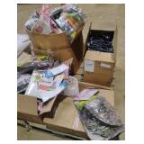 Kids costumes, hangers, hair rollers and
