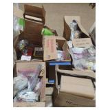 Paper towels, post covers, sliding door rollers