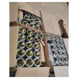 Quart paint cans. 5 cases with lids. 56 each case