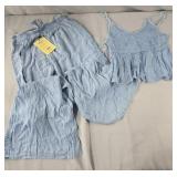 Salty Lemon medium womens 2 pc set lightweight