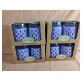 Silicone wrapped glassware. 4-2 packs. 17 fl. oz