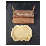 Vintage Country Farmhouse Wooden Stacker Napkin