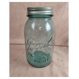 Ball Perfect Mason quart jar. 8 on bottom with lid