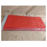 Red plastic tablecloth 54 x 108. 6 total