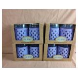 Silicone wrapped glassware. 4-2 packs. 17 fl. oz
